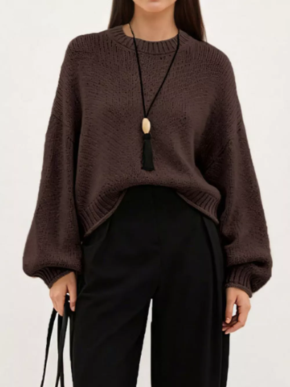 Oversized Chunky Knit Sweater, image 8