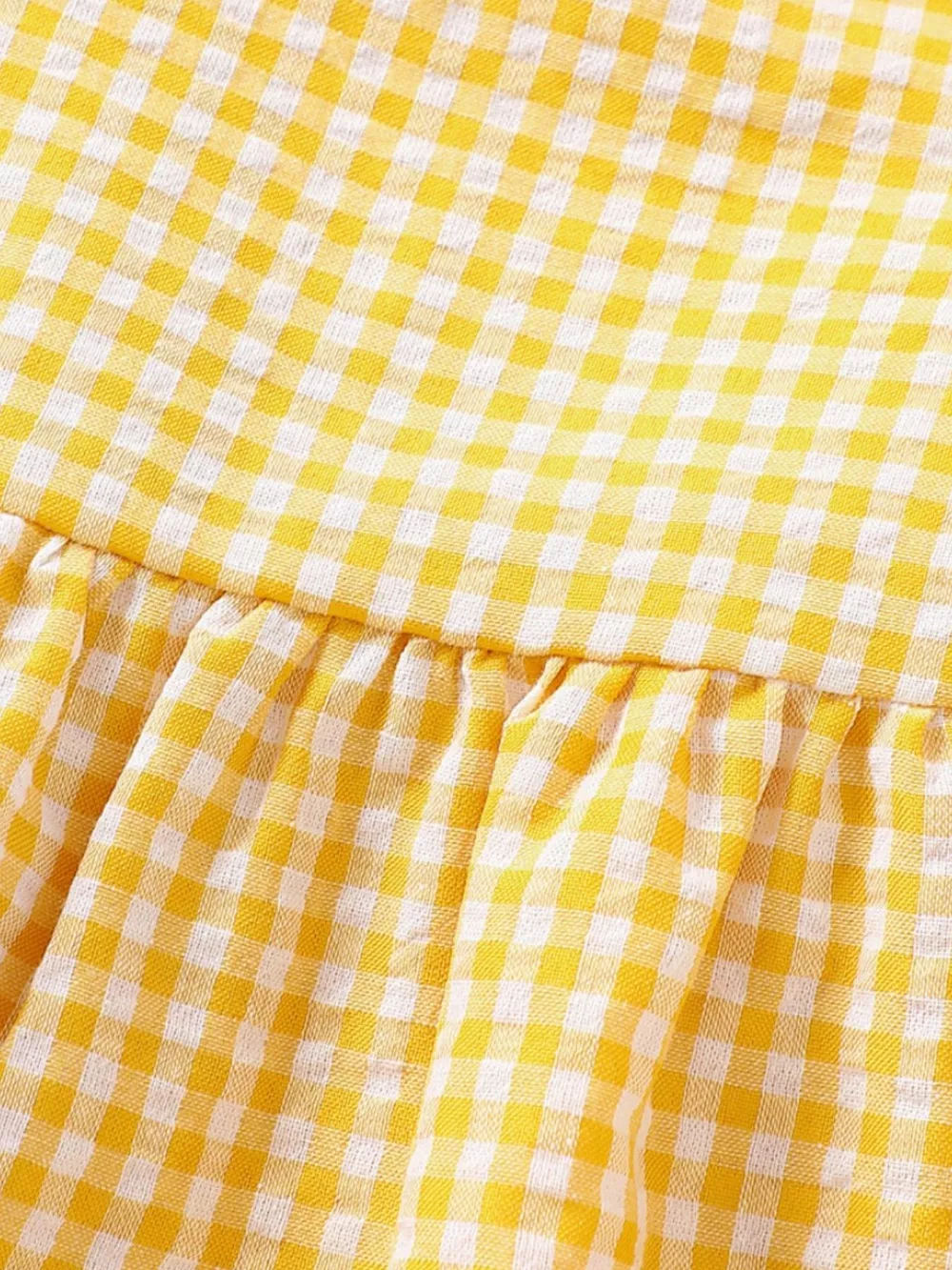 Children's Gingham Ruffle Trim Tank Top & Shorts Set, image 9