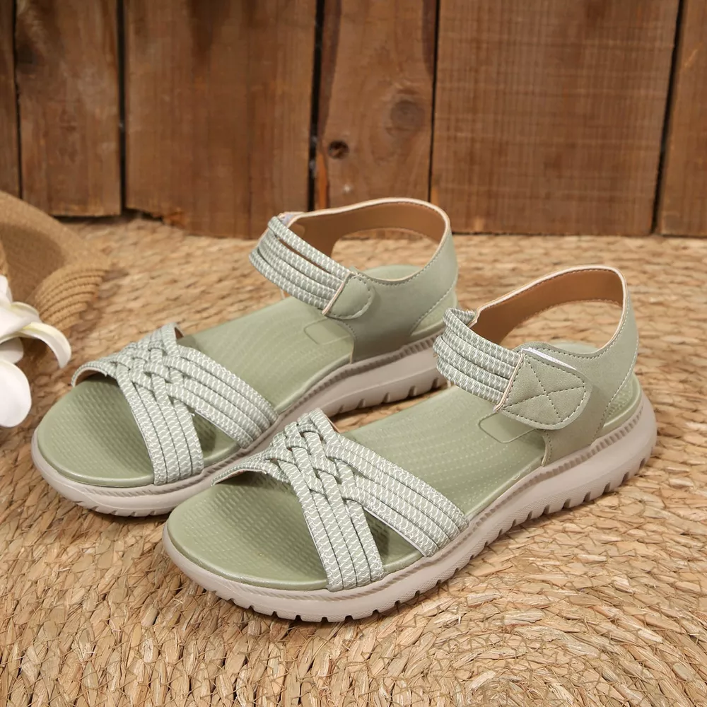Open Toe Woven Strap Sandals, image 11