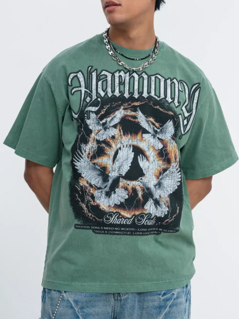 Men's Vintage Graphic Washed T-Shirt, image 2