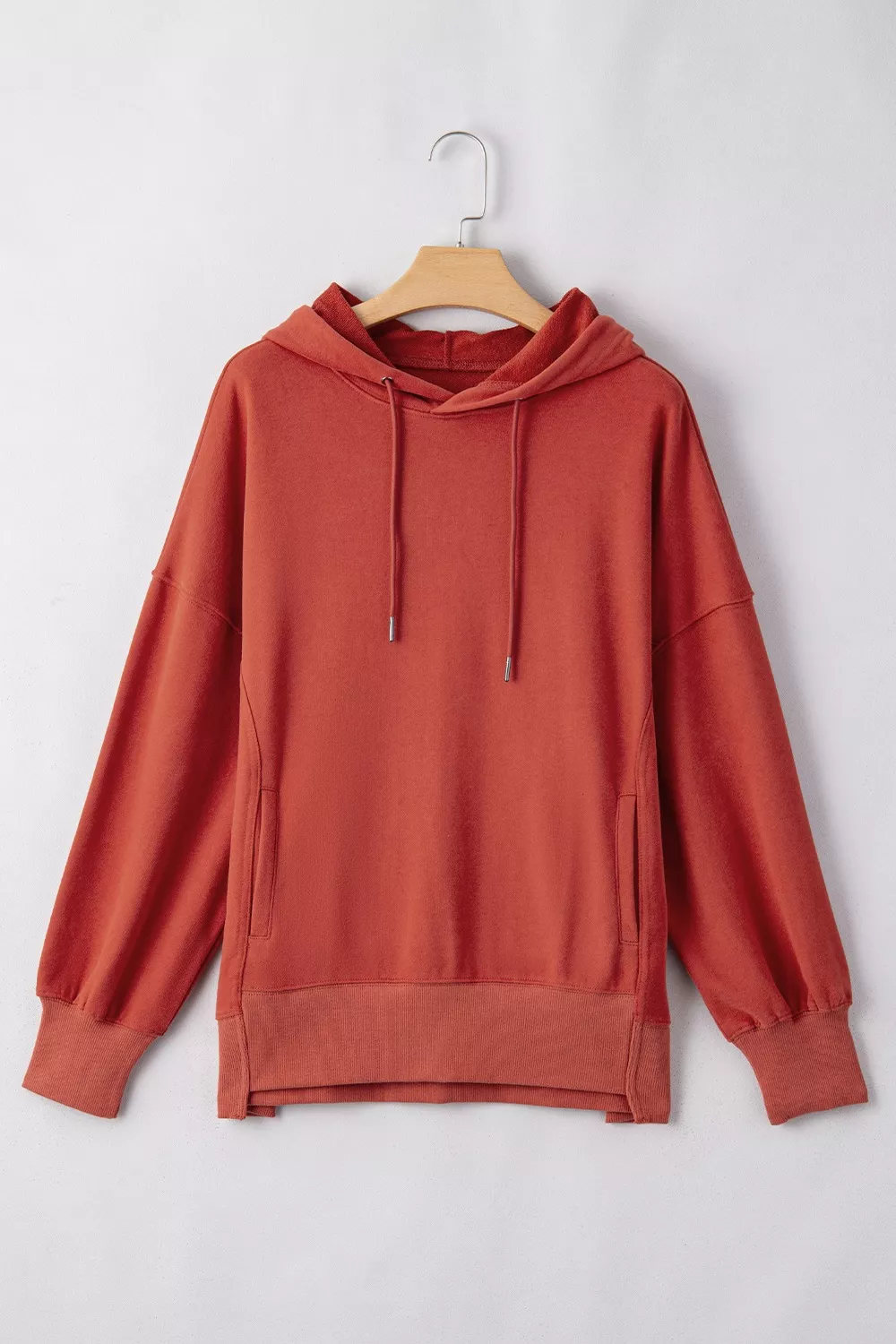 Drawstring Dropped Shoulder Hoodie, image 6