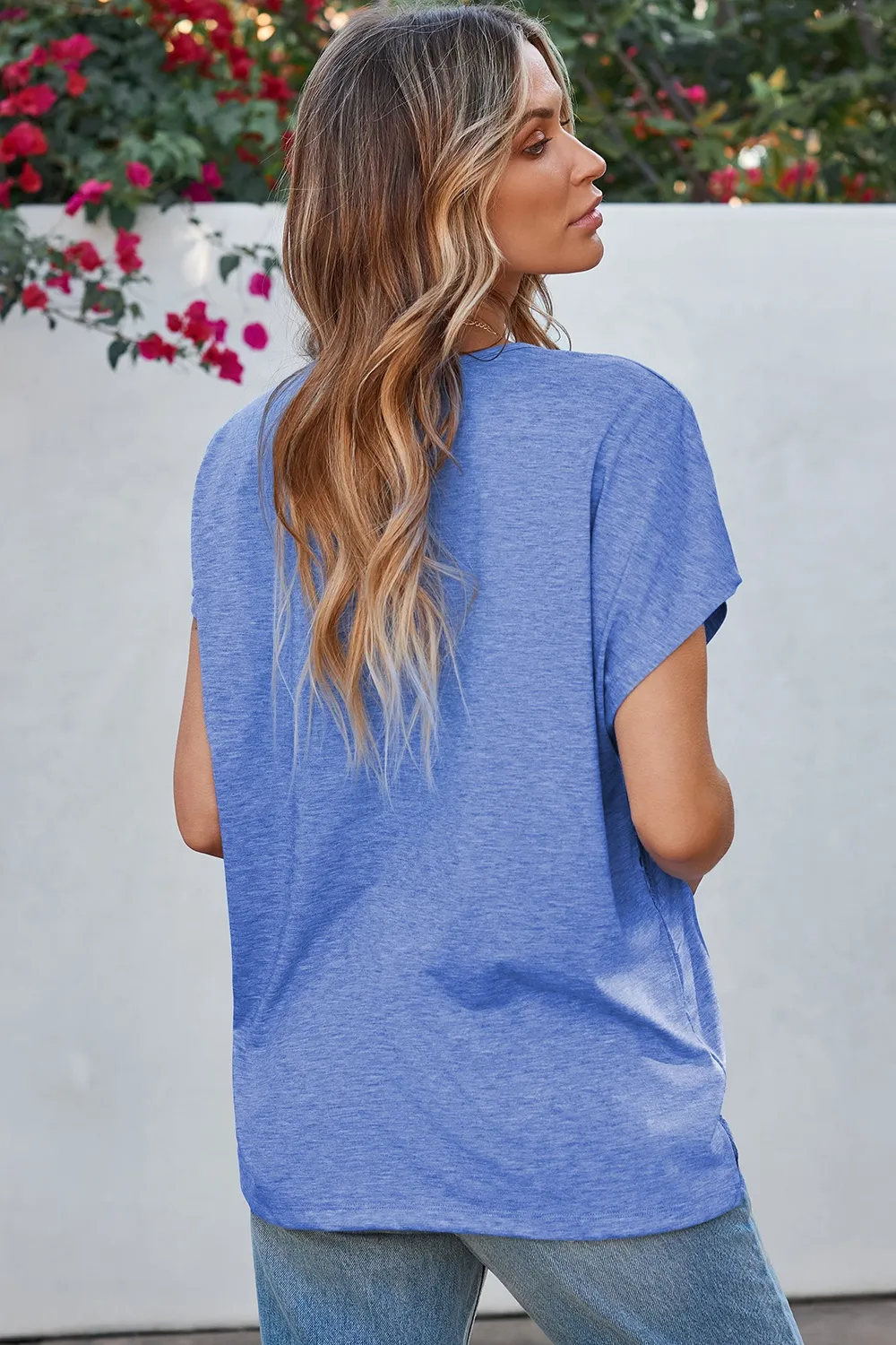 V-Neck Short Sleeve T-Shirt, image 12