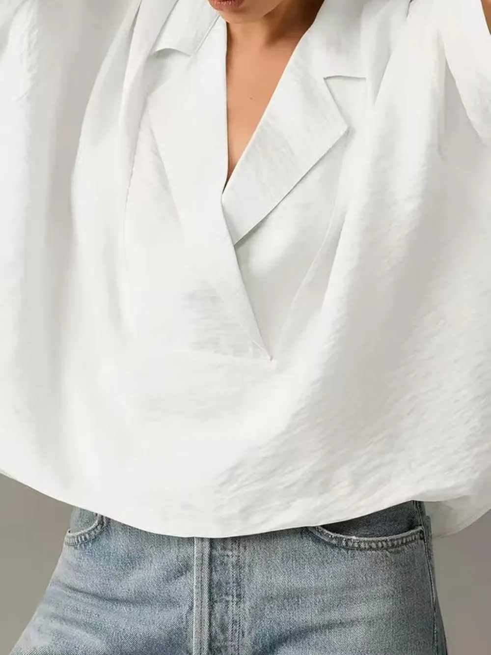 Collared Neck Half Sleeve Blouse, image 20