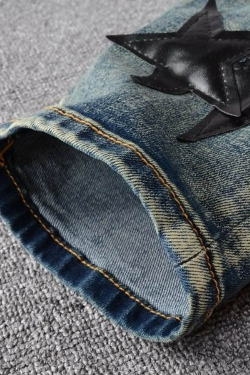 Men's Washed Star Slim Jeans, image 4