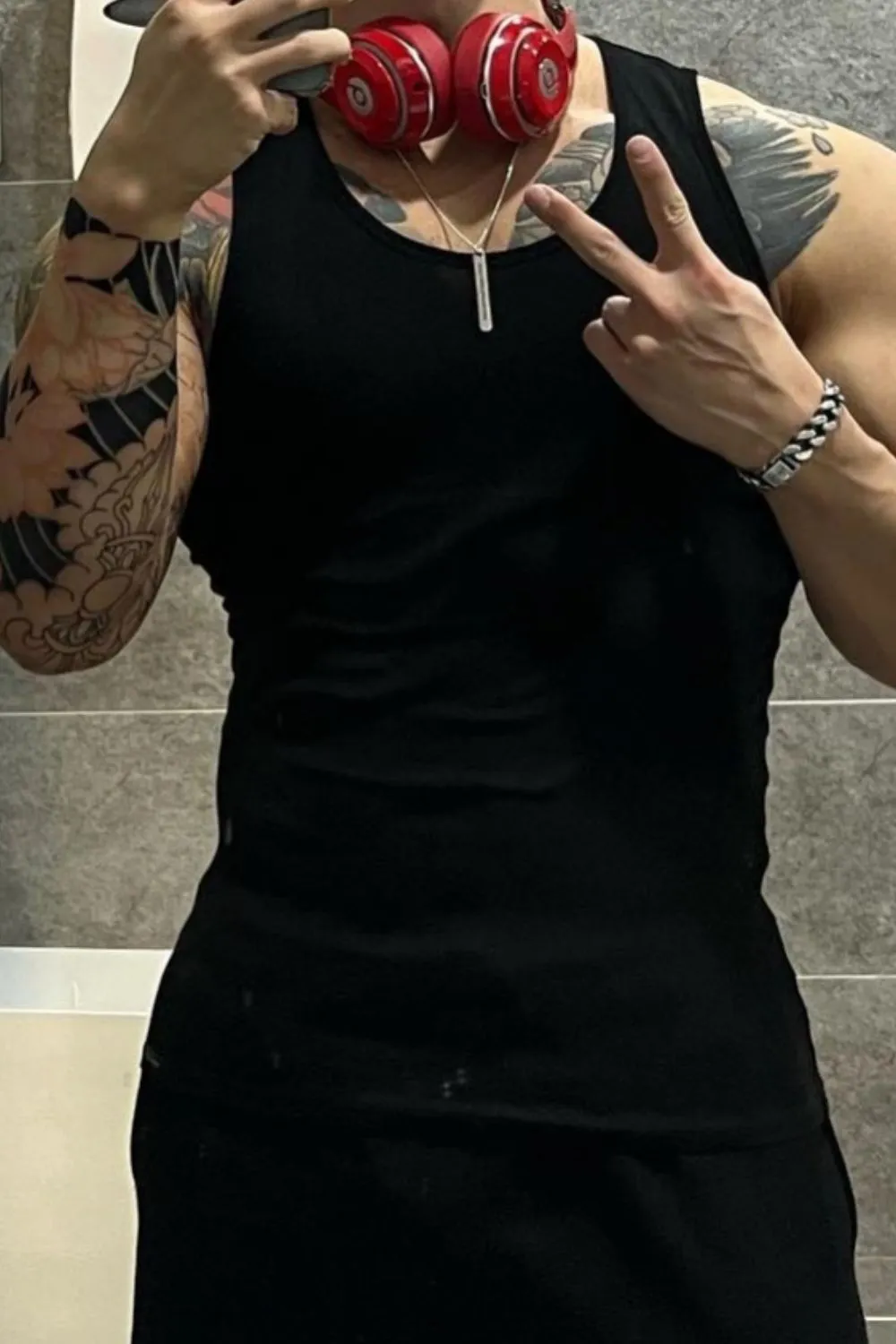 Men's Plus Size Round Neck Tank, image 6