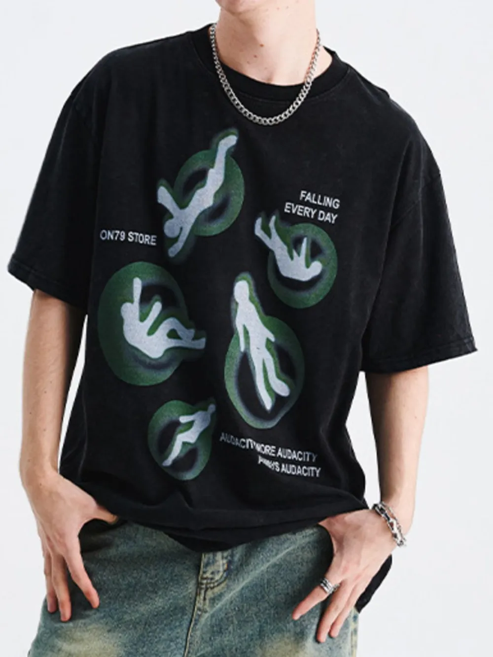 Men's Graphic Round Neck Short Sleeve T-Shirt, image 2