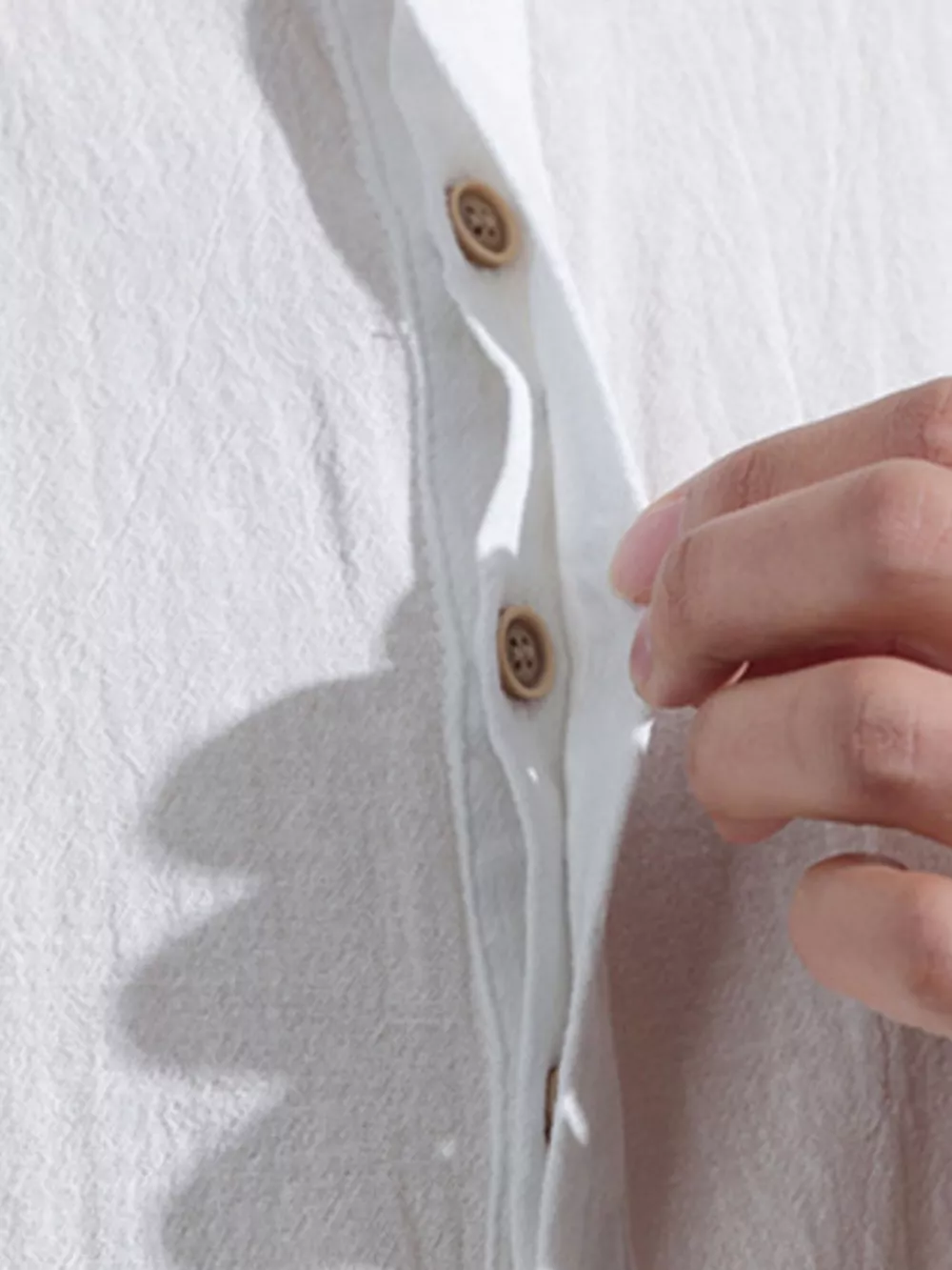 Men's Plus Size Button Detail Short Sleeve Shirt, image 3