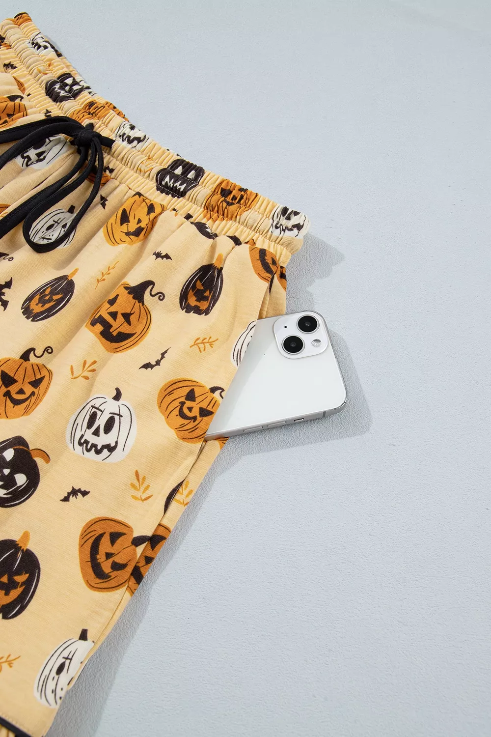 Halloween Pumpkin Print Long Sleeve Two Piece Lounge Set, image 10