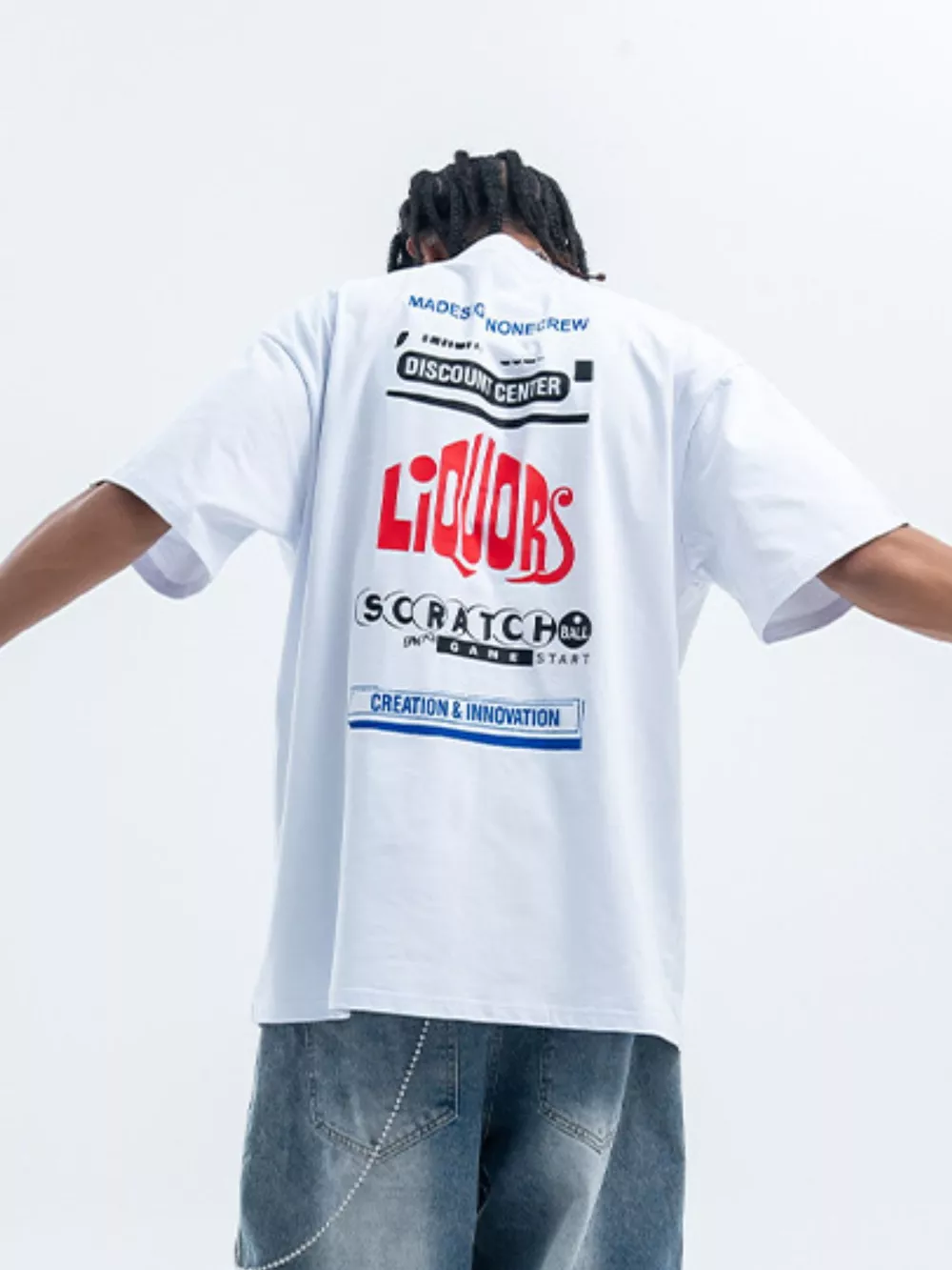 Men's Letter Round Neck Short Sleeve T-Shirt, image 8