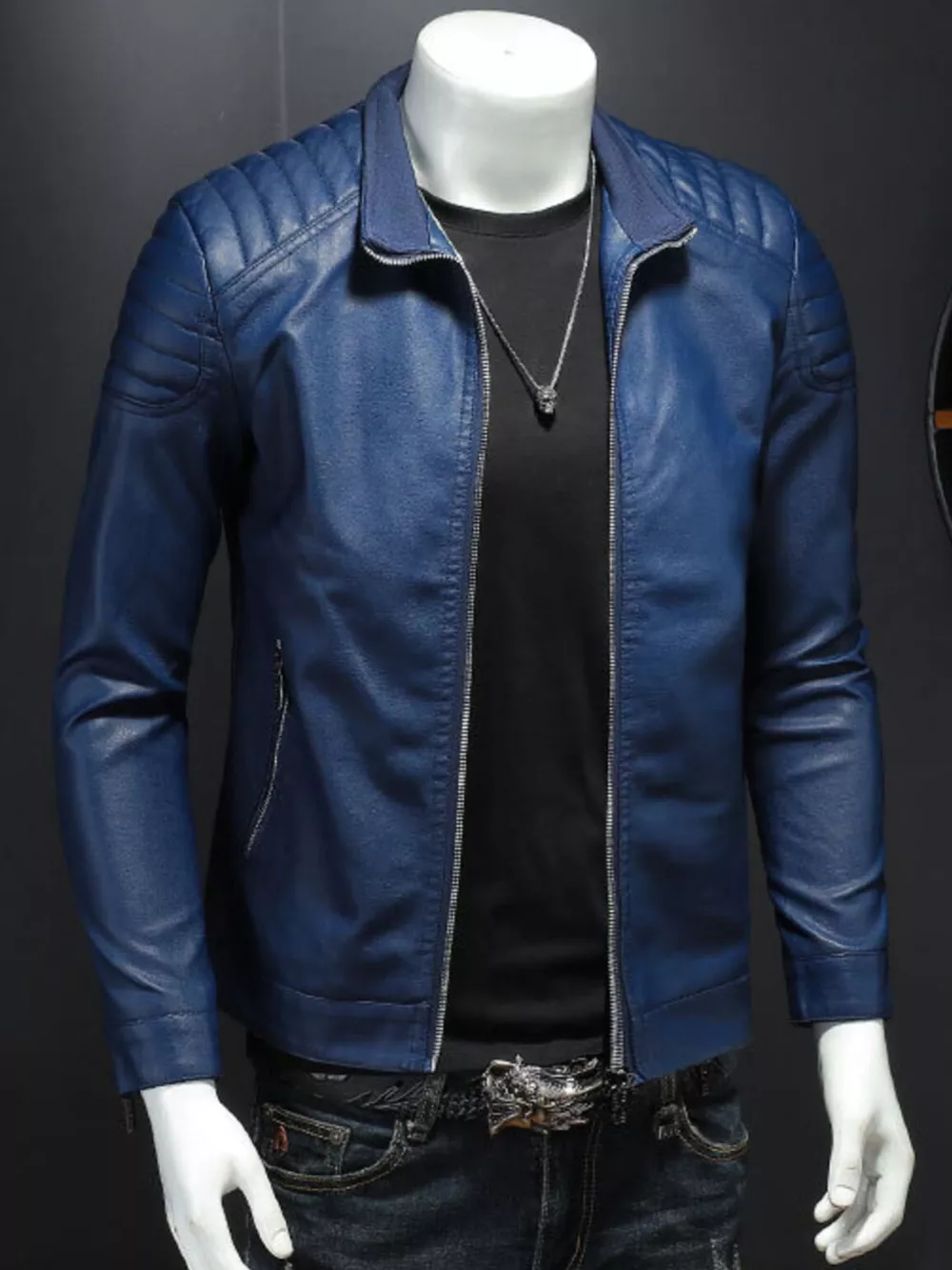 Men's Plus Size Zip Up Long Sleeve Jacket, image 8
