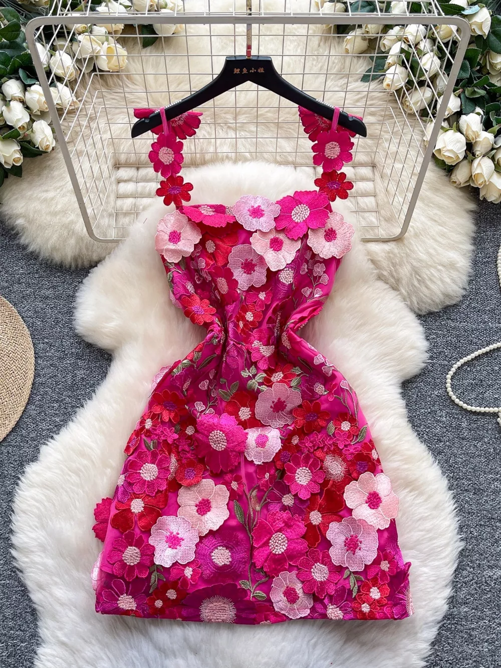 Floral Tie Waist Mini Dress, image 8