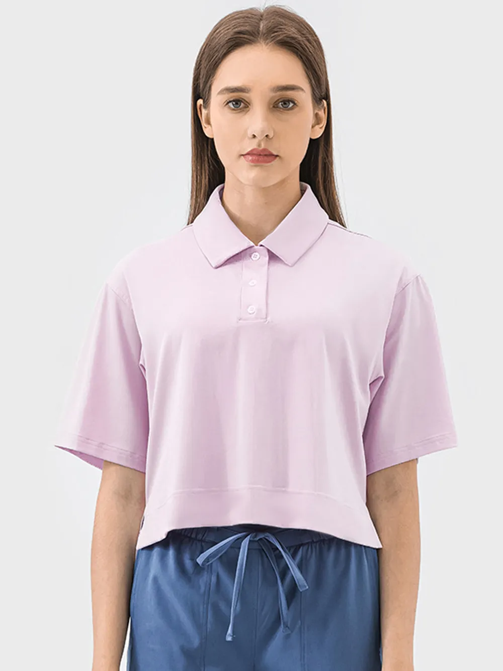 Half Button Short Sleeve Active T-Shirt, image 18