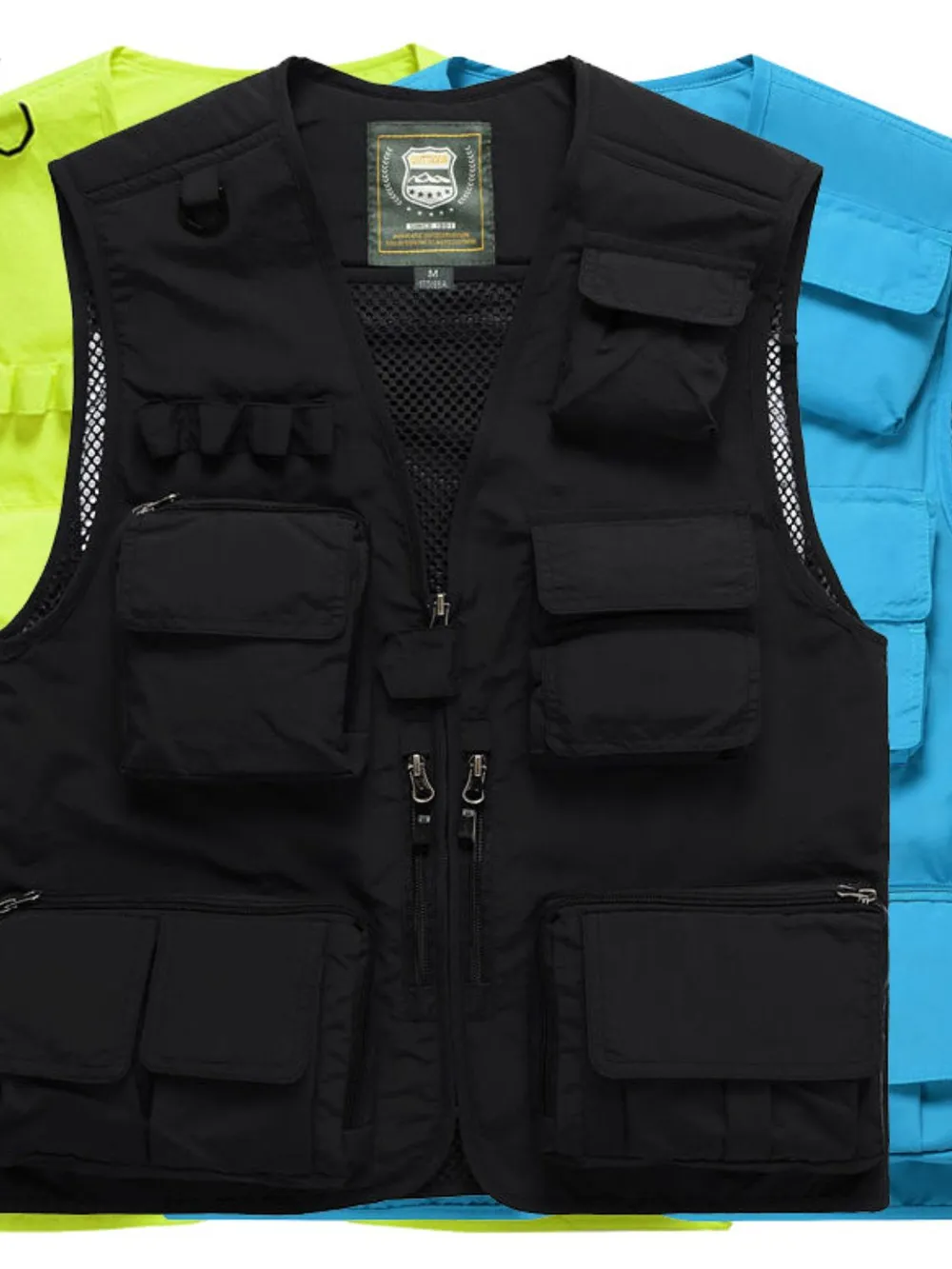 Men's Full Size Mesh Zip Up Vest Plus Size, image 2