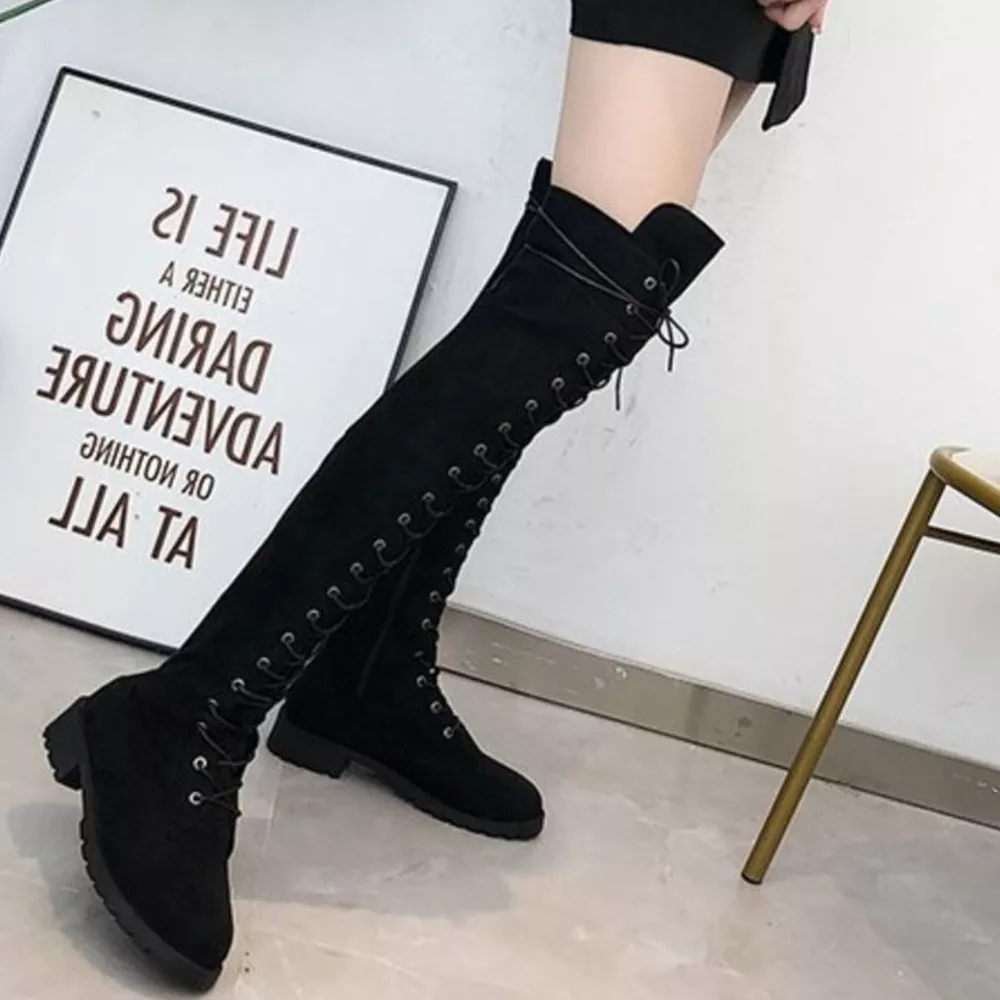 Lace-Up Over-the-Knee Boots, image 7