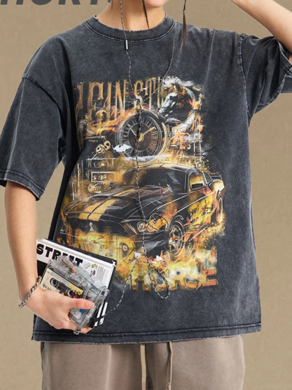 Men's Graphic Round Neck Half Sleeve T-Shirt, image 3