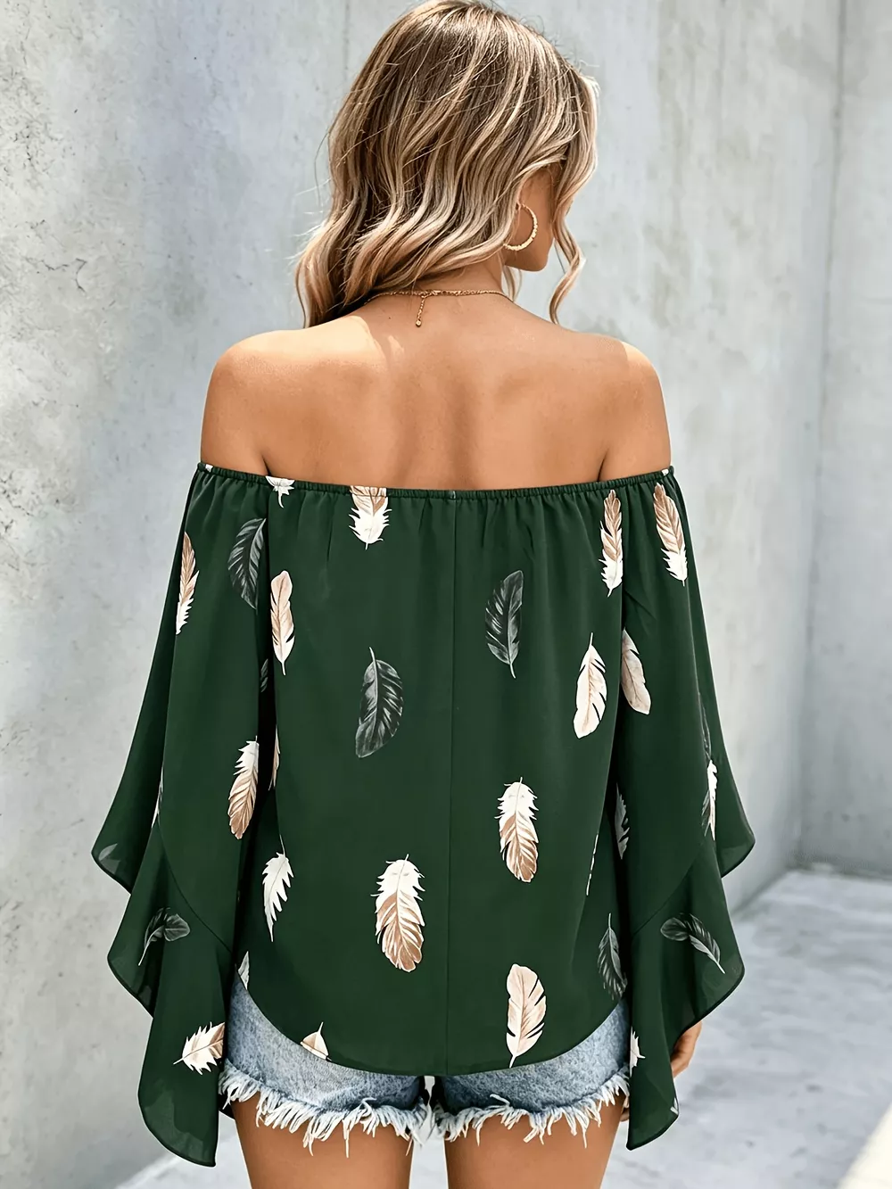 Printed Off Shoulder Blouse, image 13