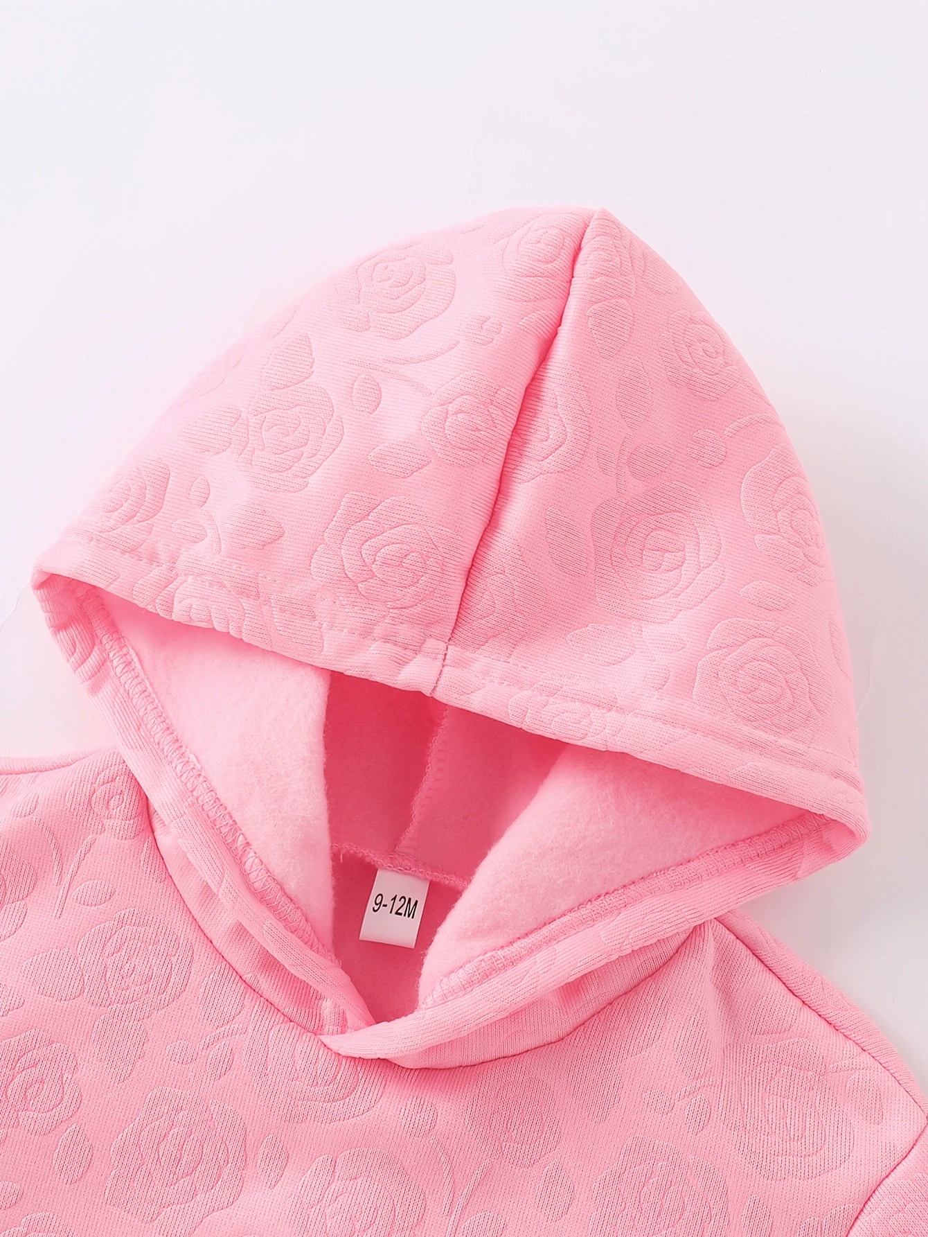 Children's Embossed Floral Hoodie & Pants Set, image 2