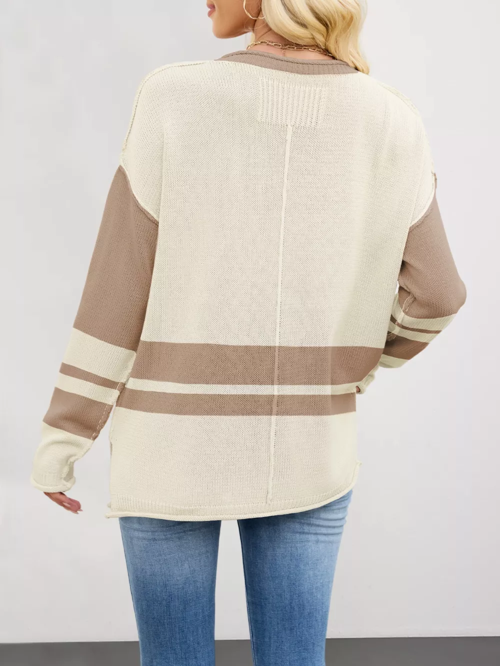 Color Block Side Slit Sweater, image 20
