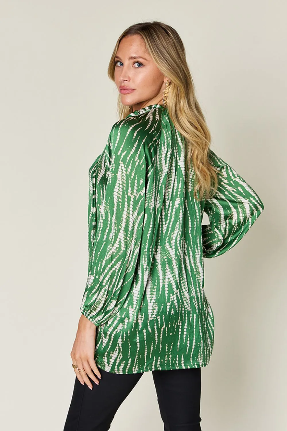 Full Size Printed Button Up Long Sleeve Shirt, image 24