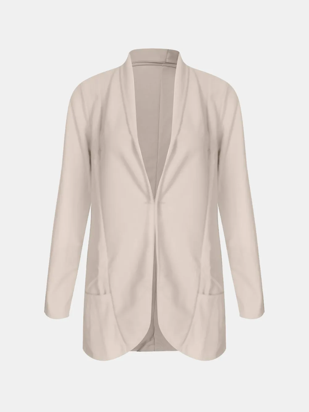 Collared Neck Long Sleeve Blazer, image 3
