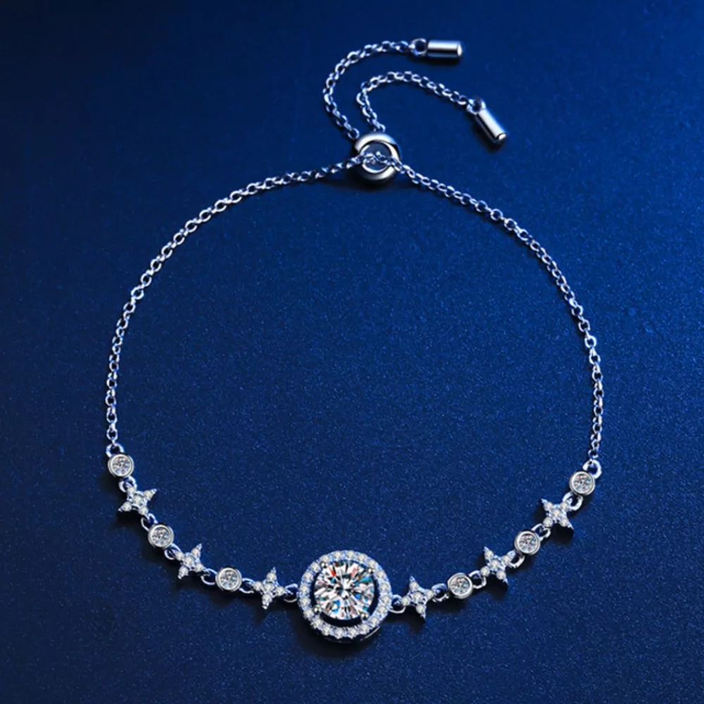 1 Carat Moissanite 925 Sterling Silver Bracelet, image 6