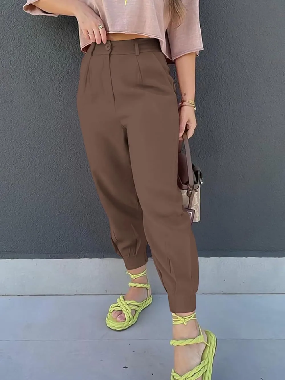 High Waist Cropped Pants, image 18