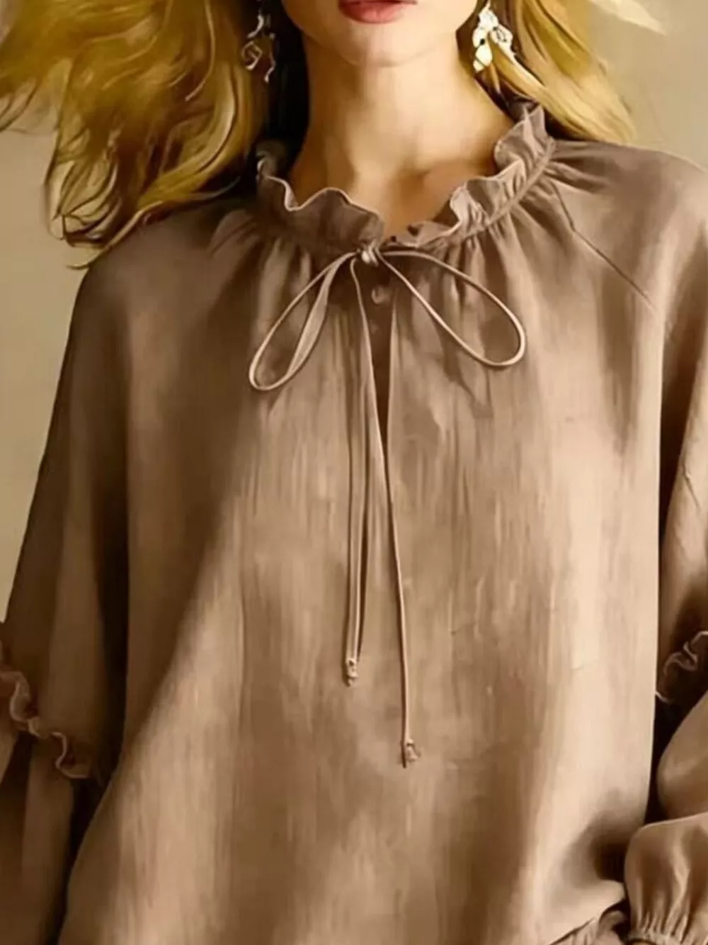 Frill Balloon Sleeve Blouse, image 12