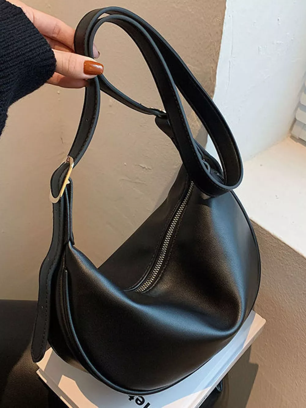 Minimalist Crescent Crossbody Bag, image 5