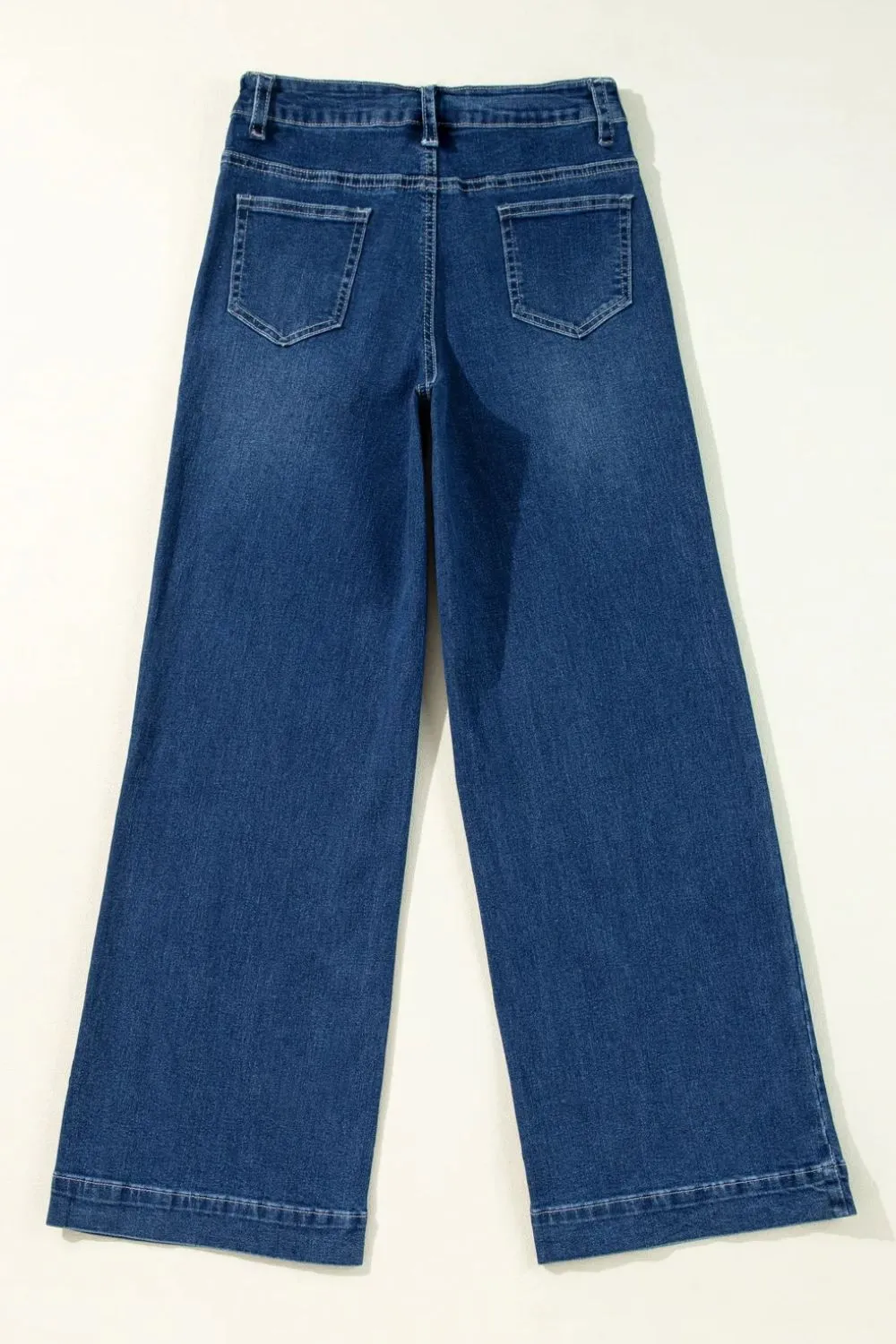 Front Pocket Patch High Waisted Wide Leg Jeans, image 8