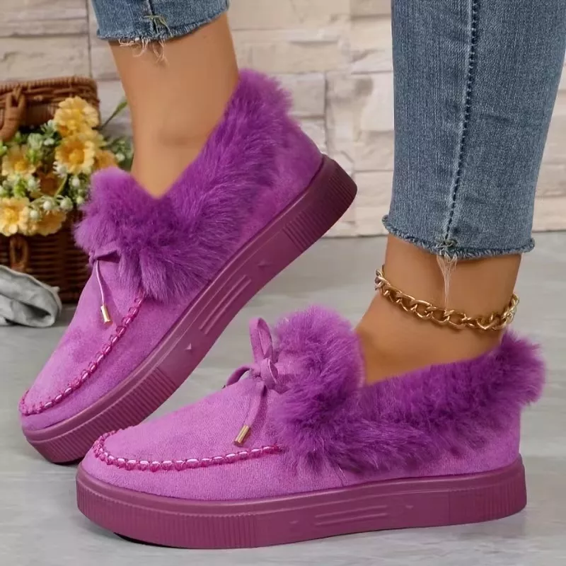 Fuzzy Round Toe Slip-Ons, image 22