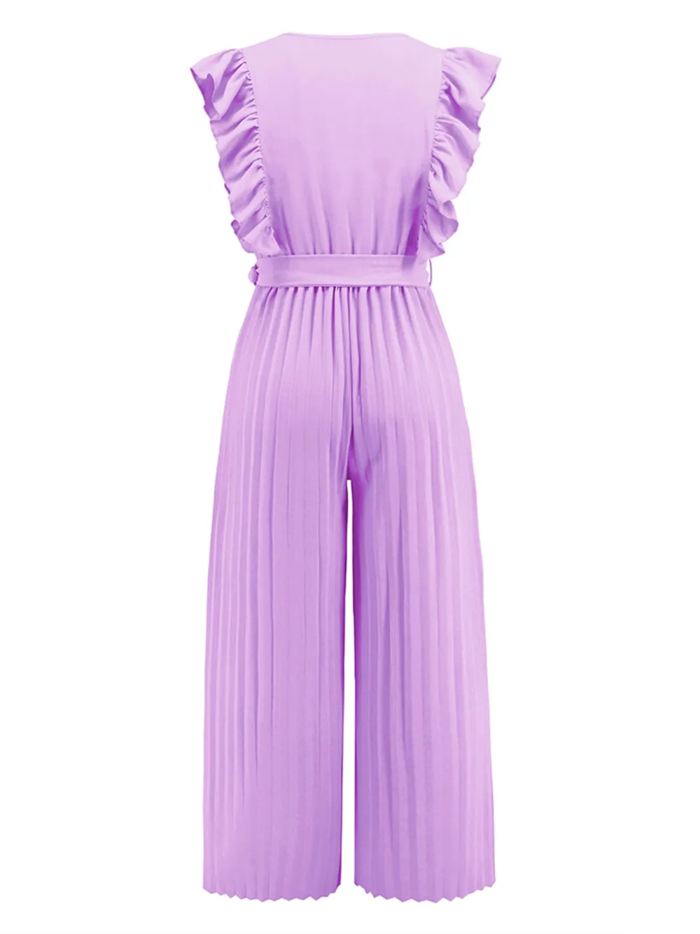 Ruffled Surplice Cap Sleeve Jumpsuit, image 8