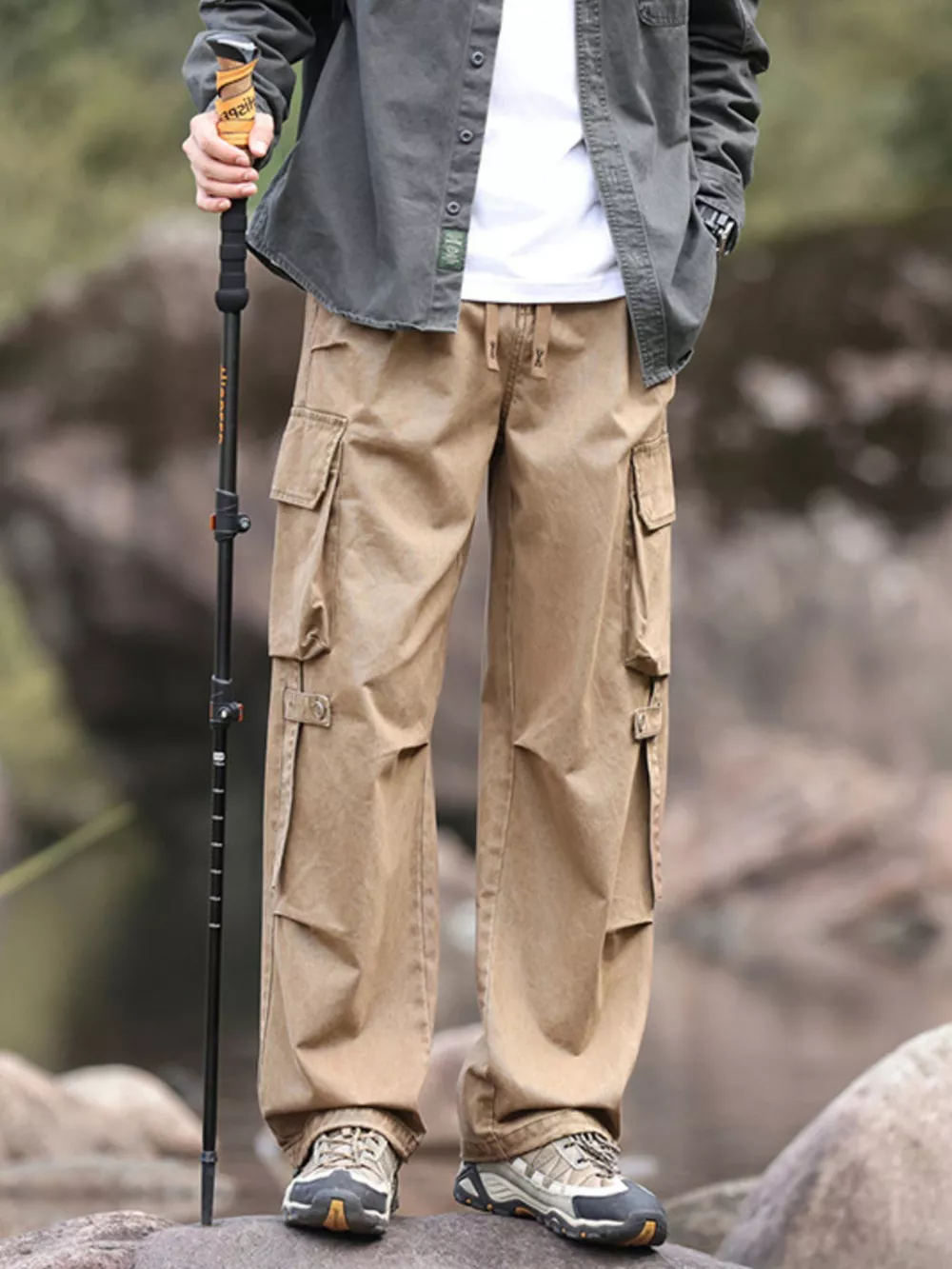 Men's Plus Size Relaxed Fit Cargo Pants, image 8