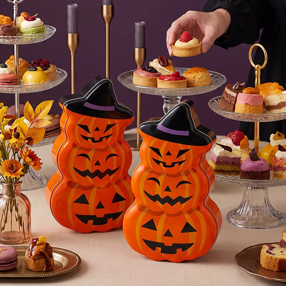 Halloween Jack-O'-Lantern Tin Storage Box, image 8