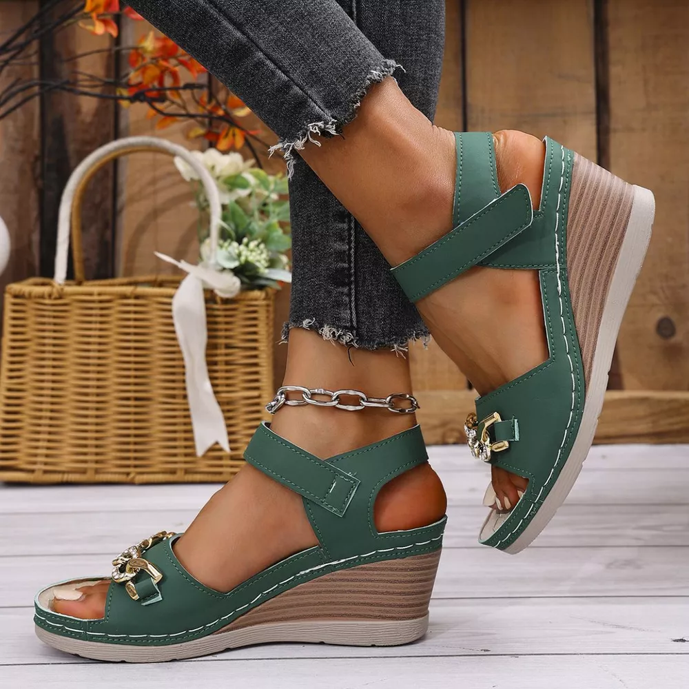 Open Toe Wedge Sandals, image 5
