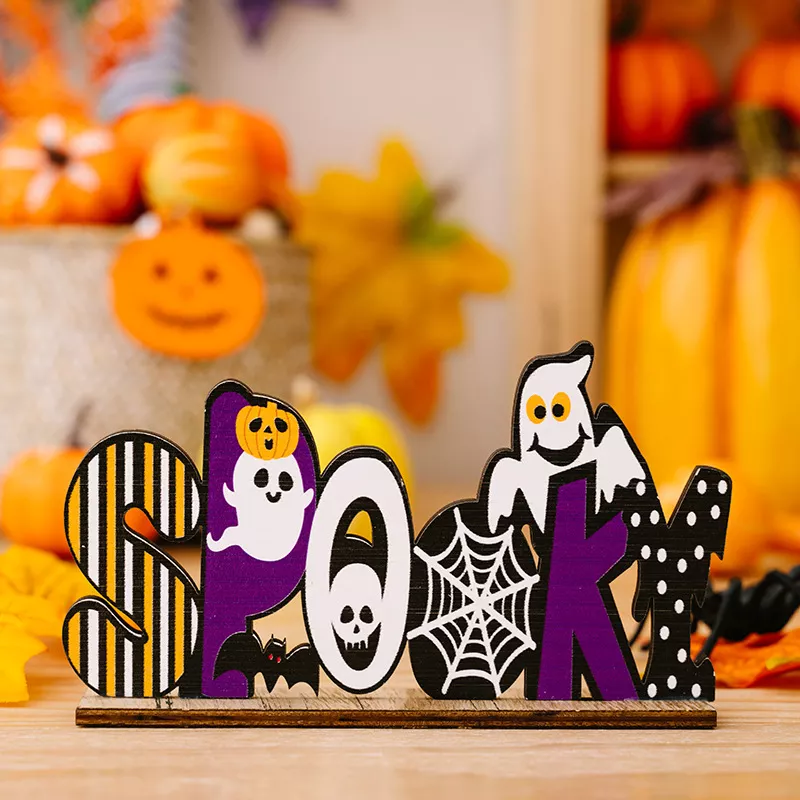 Halloween Wooden Decorative Tabletop Ornament