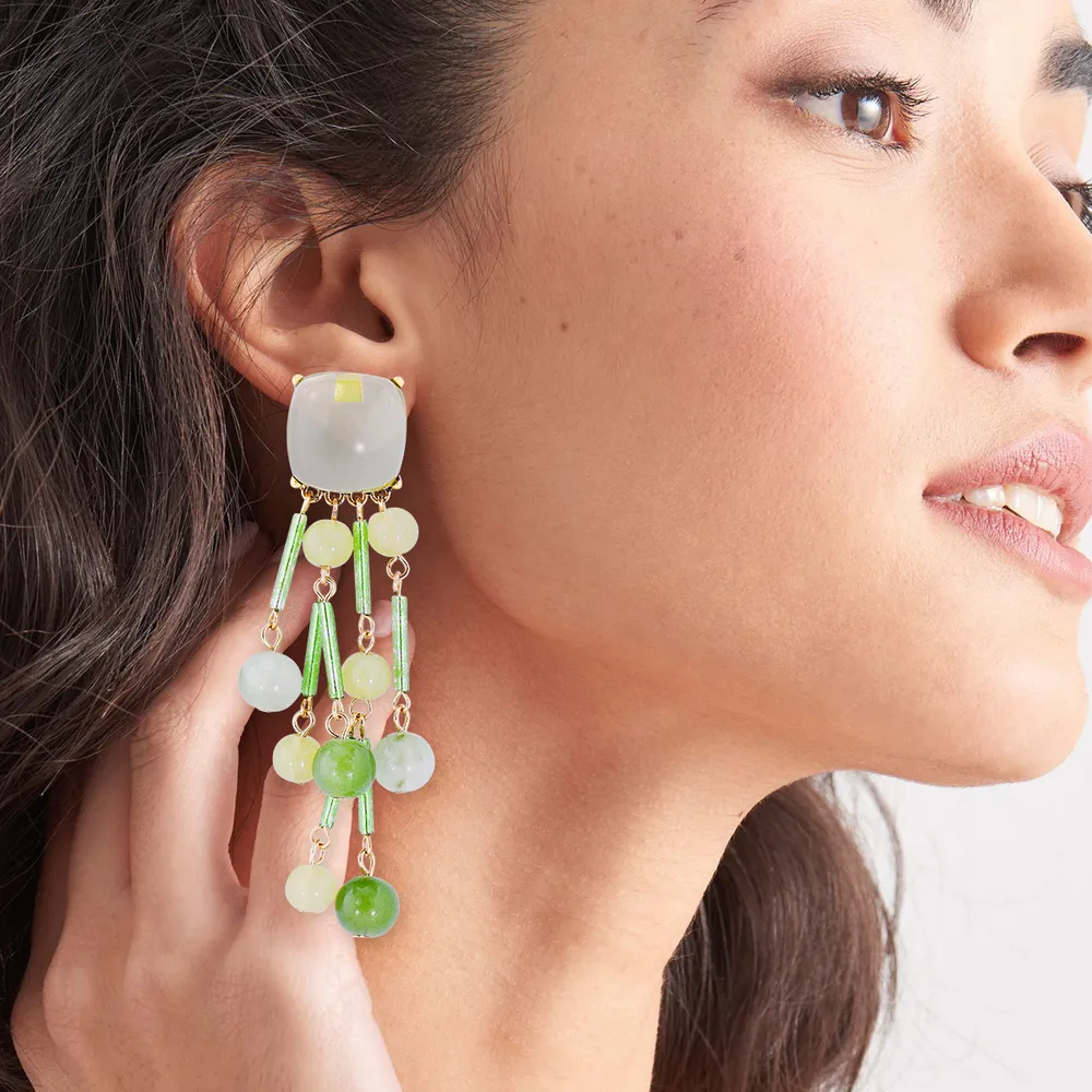 Acrylic Bead Dangle Earrings, image 4