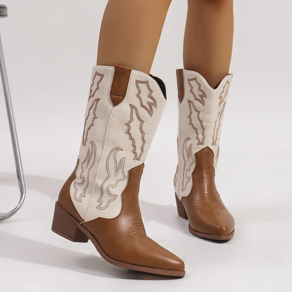 Point Toe Block Heels Boots, image 7