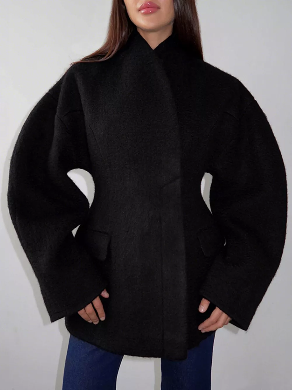 Wool-Blend Leg-of-Mutton Sleeves Outerwear, image 13