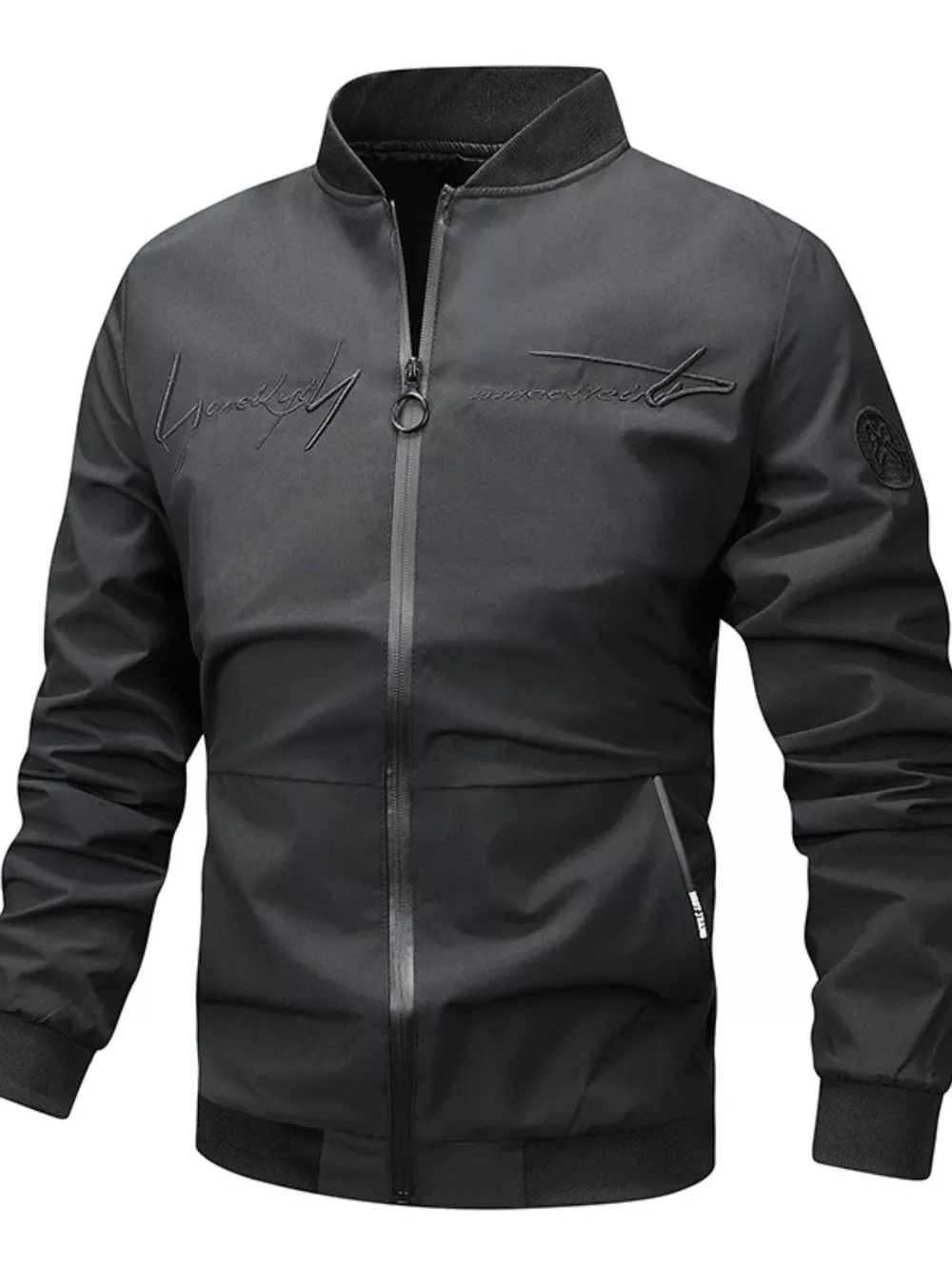 Men's Plus Size Zip Up Bomber Jacket