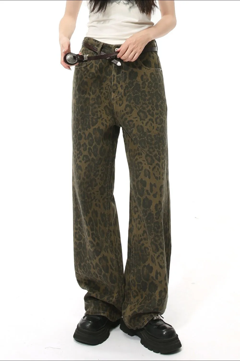 Leopard Jeans with Pockets, image 4