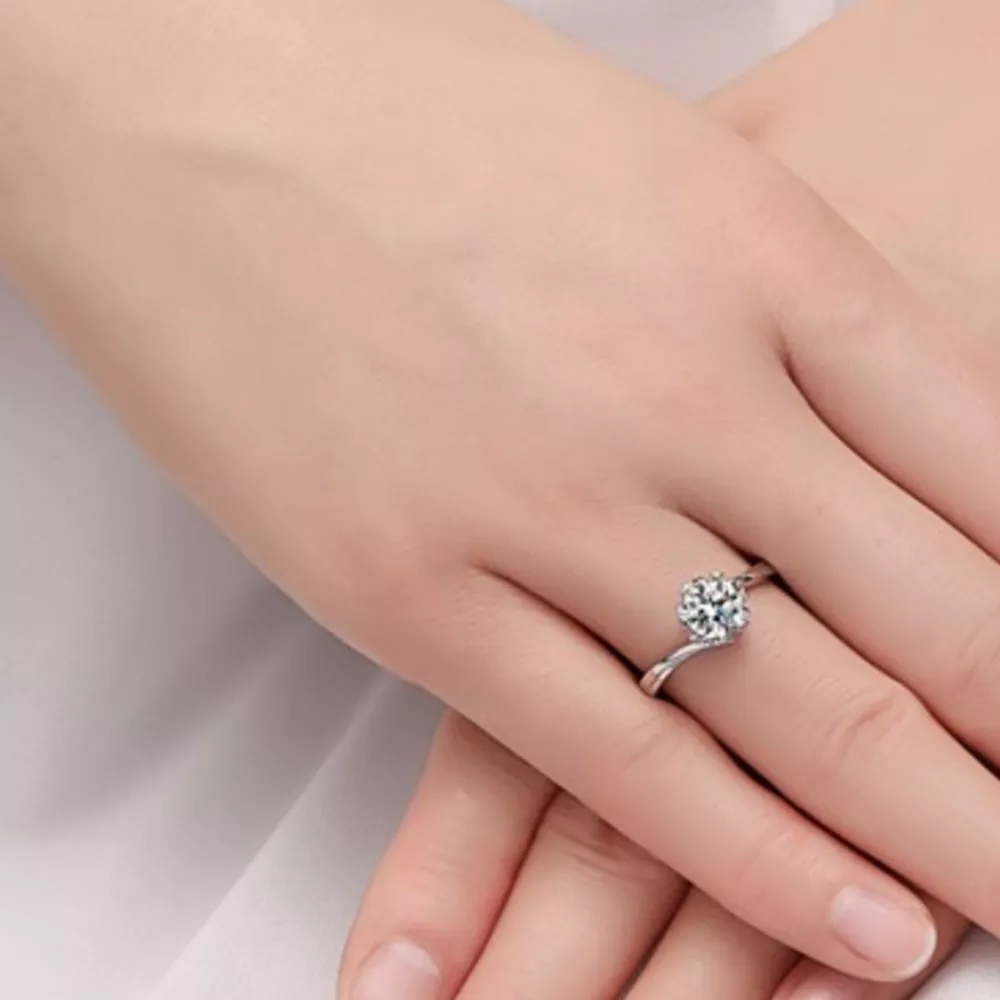 3 Carat Moissanite 925 Sterling Silver Ring, image 4