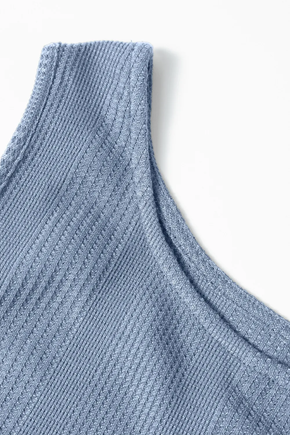 Color Ribbed Ruffle Tank Top and Pants Set, image 21