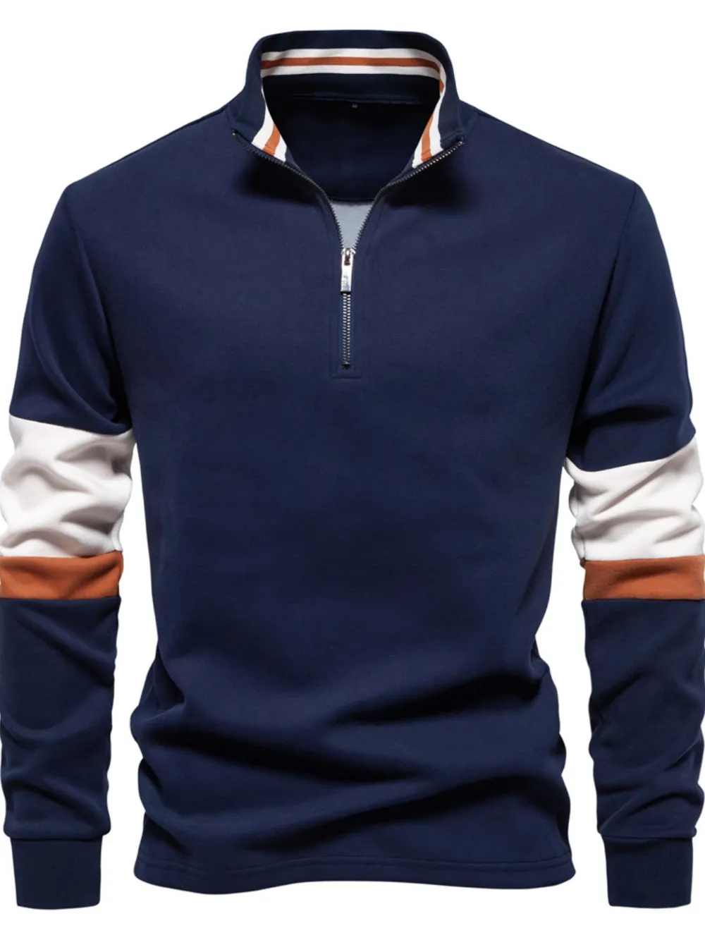 Men's Color Block Long Sleeve Polo, image 7