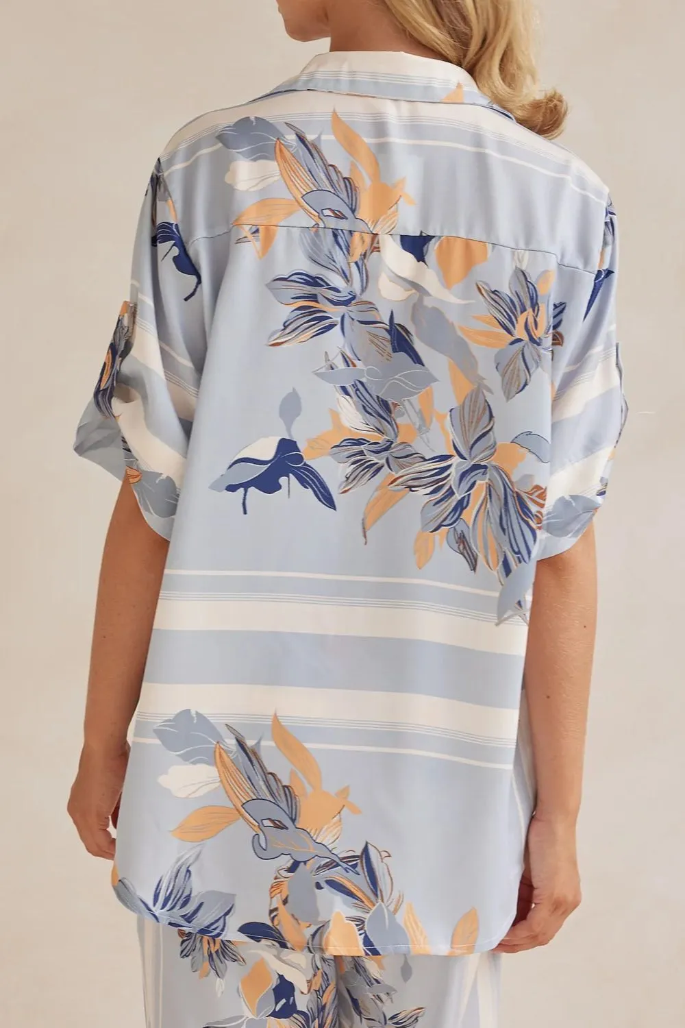 Printed Button Up Shirt and Pants Set, image 8