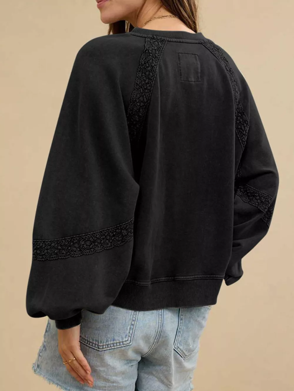 Notched Raglan Sleeve Sweatshirt, image 17