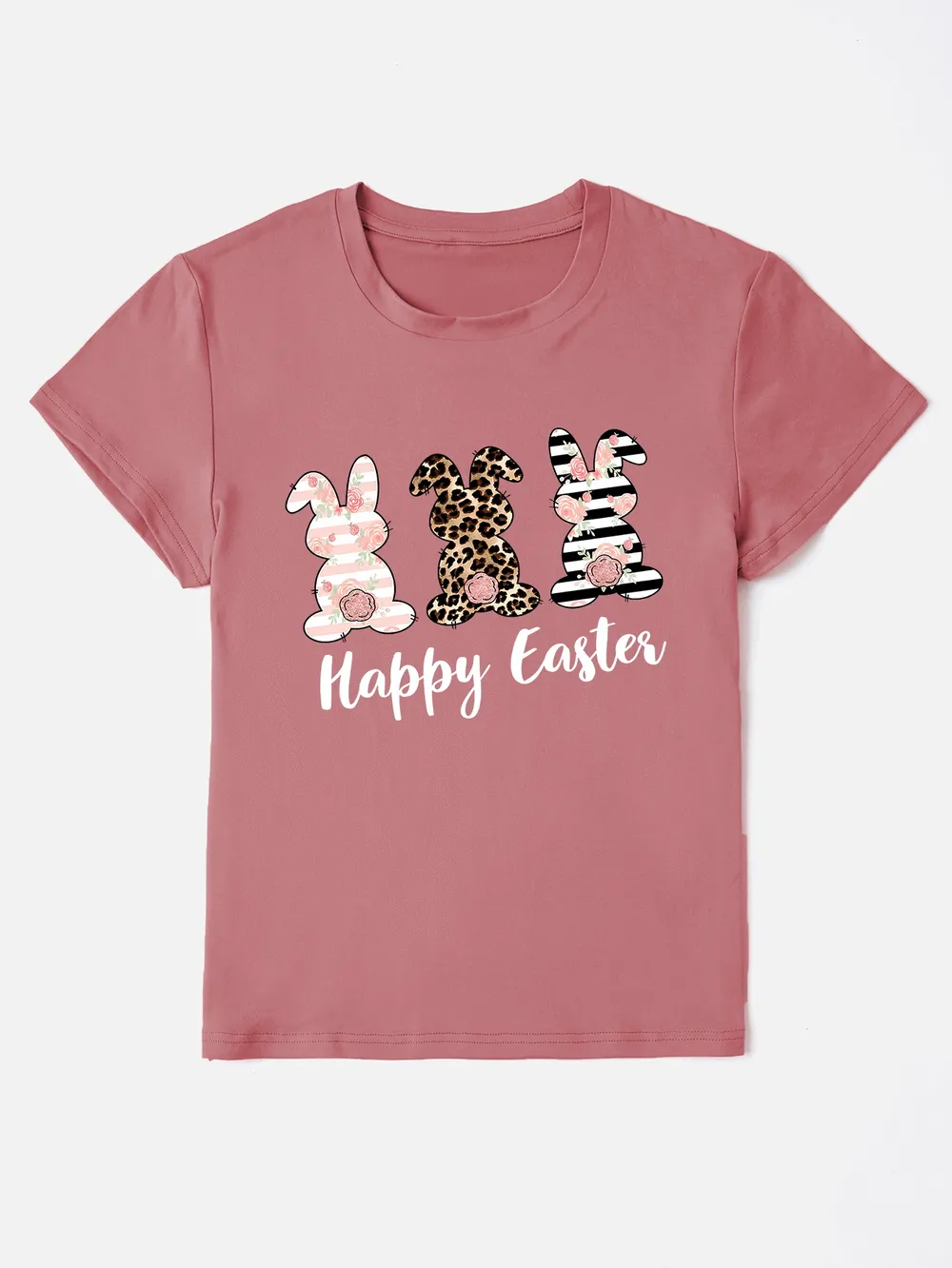 HAPPY EASTER Round Neck Short Sleeve T-Shirt, image 16