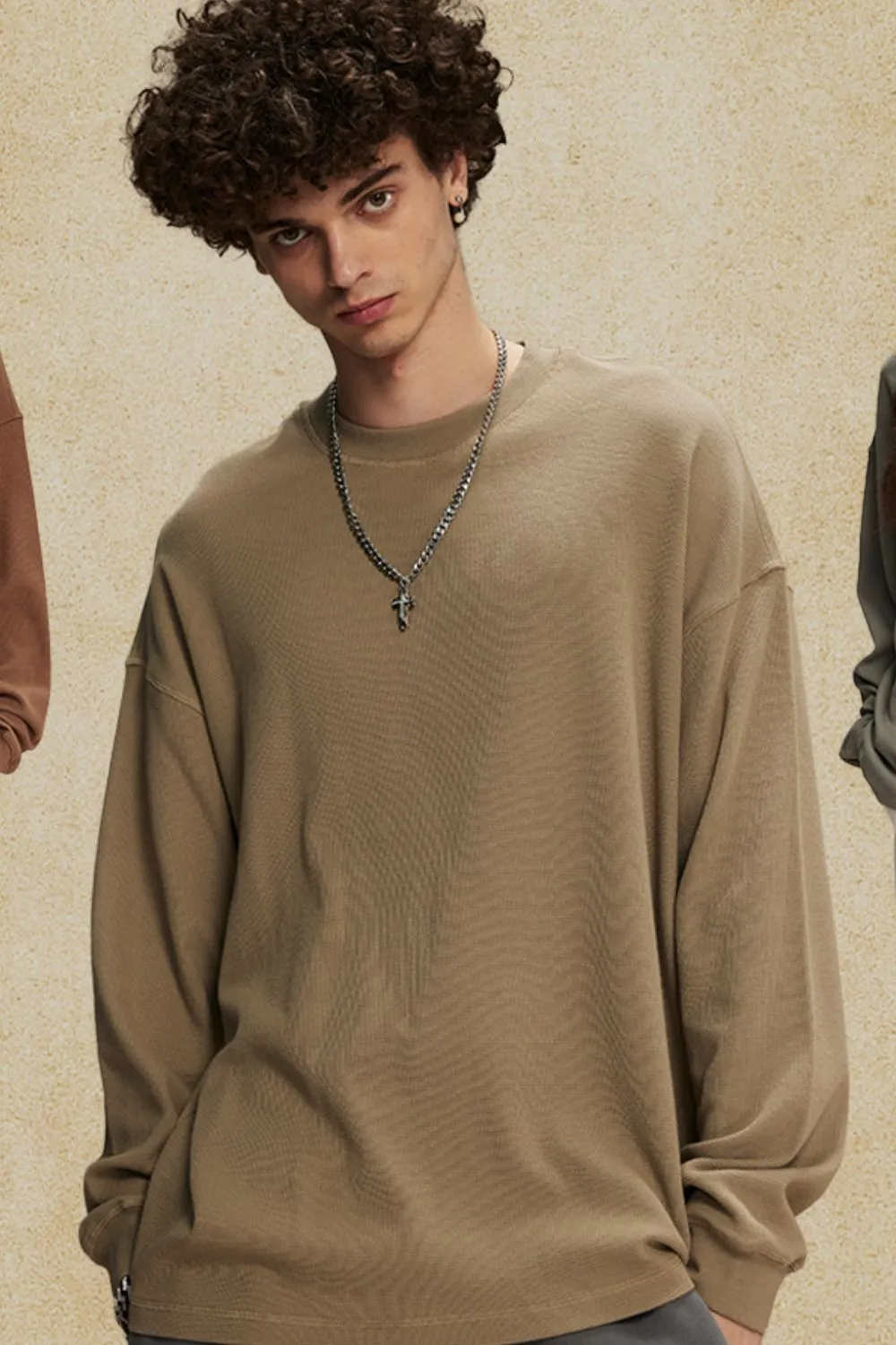 Men's Round Neck Long Sleeve T-Shirt, image 13