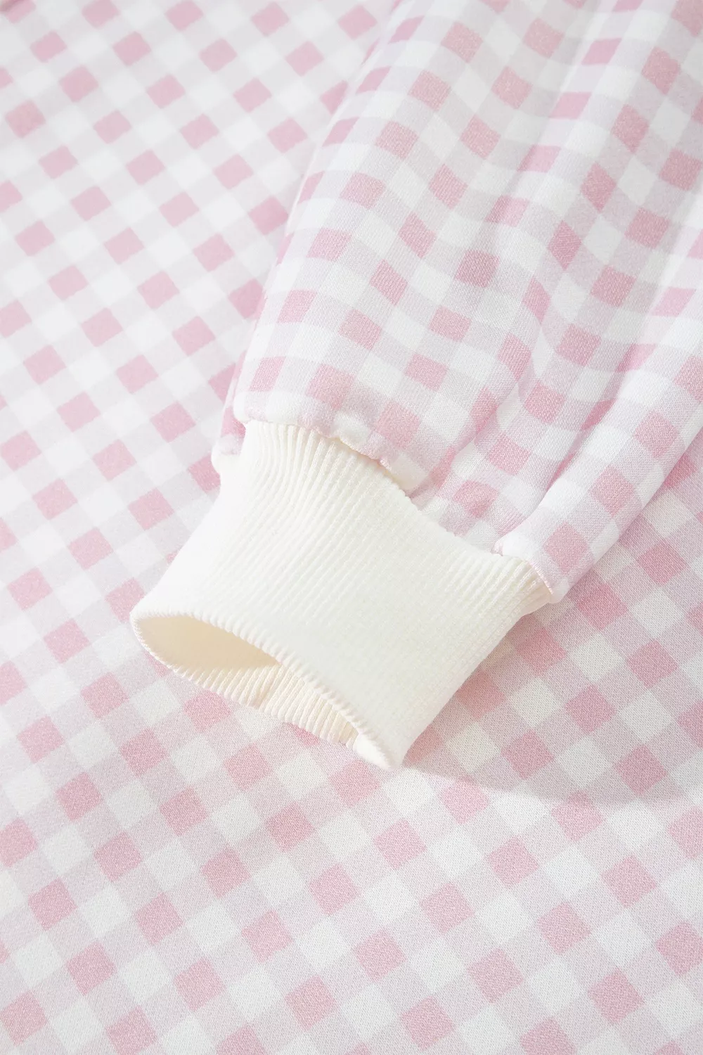 Gingham Long Sleeve Sweatshirt and Shorts Set, image 16