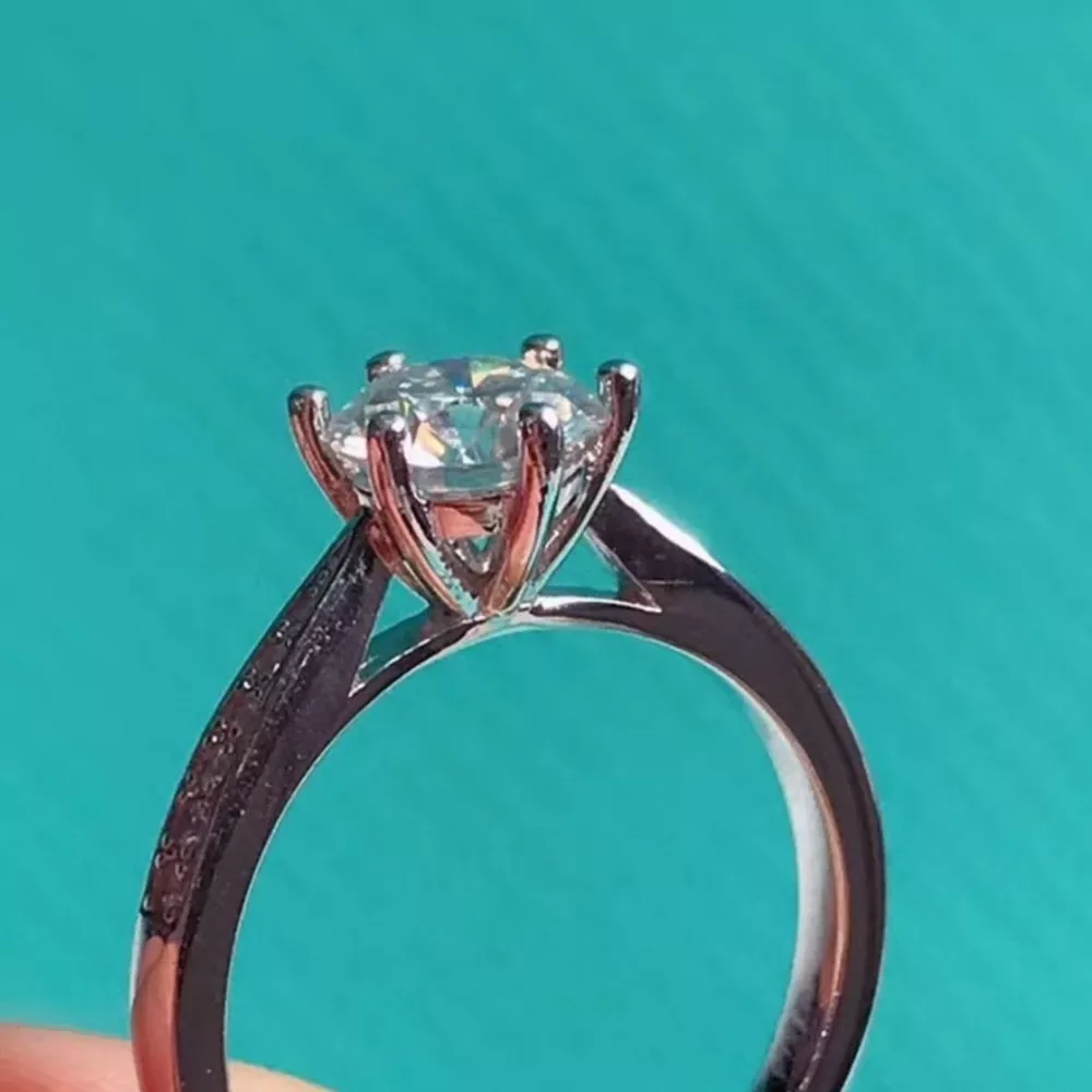 3 Carat Moissanite 925 Sterling Silver Ring, image 4