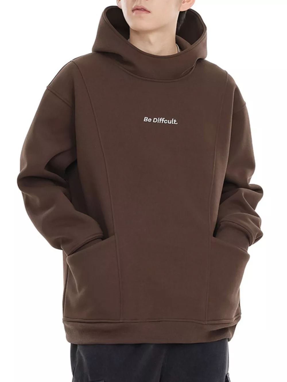 Men's Plus Size Letter Long Sleeve Hoodie, image 6